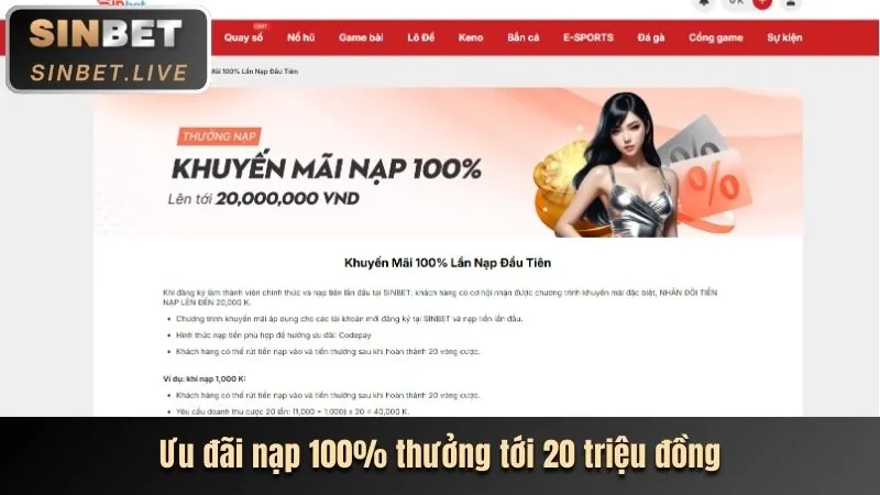 Thưởng nạp lại VSBET